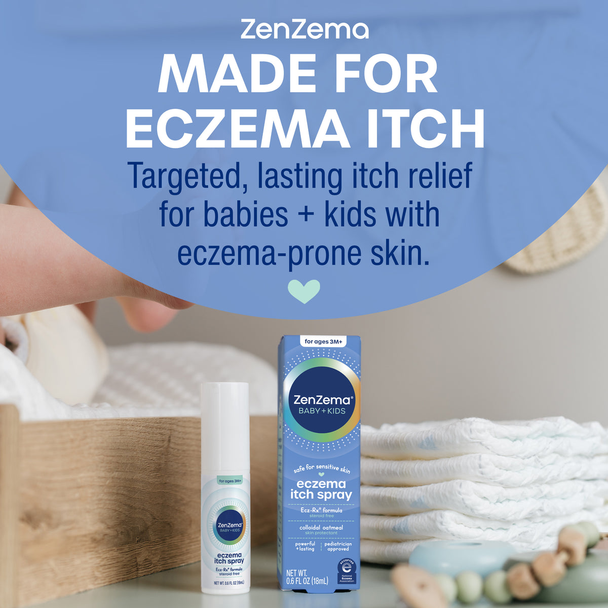 ZenZema Eczema Itch Spray for Baby + Kids